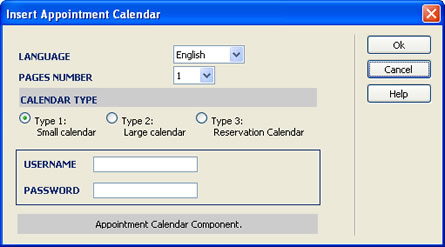 Insert ASP Appointment Calendar